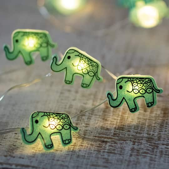 10ct. LED Elephant Fairy Lights Set